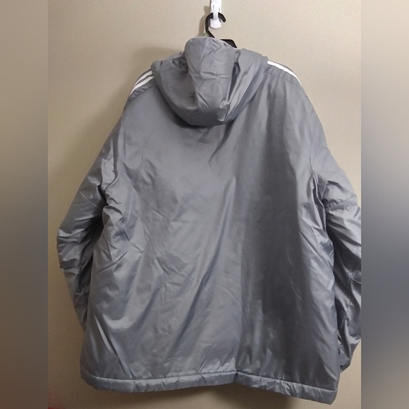 NWT Adidas Grey Coat Size 2XL - Picture 2 of 4